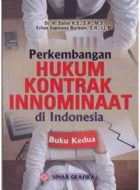 Perkembangan Hukum Kontrak Innominaat Di Indonesia (Buku Kedua)