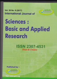 International Journal of Sciences : Basic and Applied Research ( IJSBAR) (Jurnal Vol. 36 No.8 2017)
