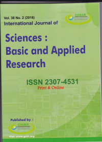 International Journal of Sciences : Basic and Applied Research ( IJSBAR) (Jurnal Vol. 38 No.2 2018)