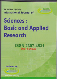 International Journal of Sciences : Basic and Applied Research ( IJSBAR) (Jurnal Vol. 40 No.2 2018)