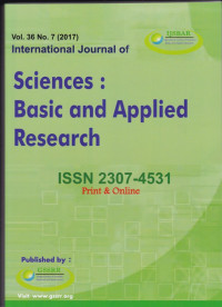 International Journal of Sciences : Basic and Applied Research ( IJSBAR) (Jurnal Vol. 36 No.7 2017)