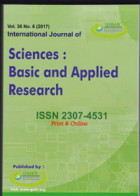 International Journal of Sciences : Basic and Applied Research ( IJSBAR) (Jurnal Vol. 36 No.6 2017)