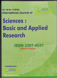 International Journal of Sciences : Basic and Applied Research ( IJSBAR) (Jurnal Vol. 30 No.5 2016)