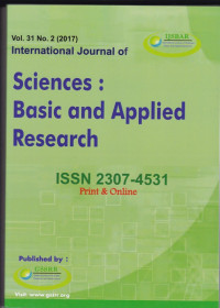 International Journal of Sciences : Basic and Applied Research ( IJSBAR) (Jurnal Vol. 31 No.2 2017)
