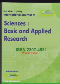 International Journal of Sciences : Basic and Applied Research ( IJSBAR) (Jurnal Vol. 33 No.2 2017)