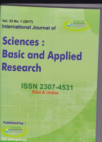 International Journal of Sciences : Basic and Applied Research ( IJSBAR) (Jurnal Vol. 33 No.1 2017)