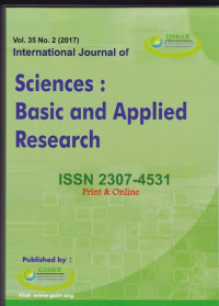 International Journal of Sciences : Basic and Applied Research ( IJSBAR) (Jurnal Vol. 35 No.2 2017)
