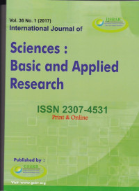 International Journal of Sciences : Basic and Applied Research ( IJSBAR) (Jurnal Vol. 36 No.1 2017)
