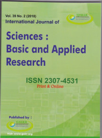 International Journal of Sciences : Basic and Applied Research ( IJSBAR) (Jurnal Vol. 39 No.2 2018)