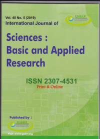 International Journal of Sciences : Basic and Applied Research ( IJSBAR) ( Jurnal Vol 48 No 5 2019 )