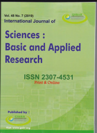 International Journal of Sciences : Basic and Applied Research ( IJSBAR) ( Jurnal Vol 48 No 7 2019 )