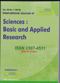 International Journal of Sciences : Basic and Applied Research ( IJSBAR) ( Jurnal Vol 48 No 7 2019 )