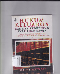 Hukum Keluarga, Hak dan Kedudukan Anak Luar Kawin
