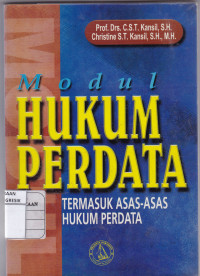 MODUL HUKUM PERDATA (Termasuk Asas-Asas Hukum Perdata)