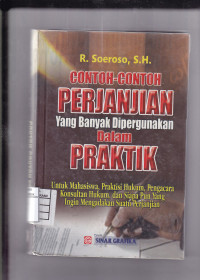 CONTOH-CONTOH PERJANJIAN YANG BANYAK DI PERGUNAKAN DALAM PRAKTIK