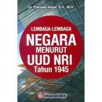 Lembaga-Lembaga Negara Menurut UUD NRI 1945