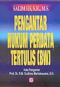 Pengantar Hukum Perdata Tertulis (BW)