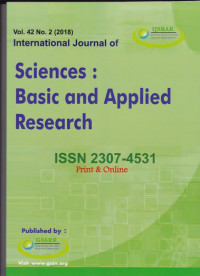 International Journal of Sciences : Basic and Applied Research ( IJSBAR) (Jurnal Vol. 42 No.2 2018)