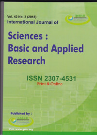 International Journal of Sciences : Basic and Applied Research ( IJSBAR) (Jurnal Vol. 42 No.3 2018)