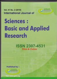 International Journal of Sciences : Basic and Applied Research ( IJSBAR) (Jurnal Vol. 41 No.2 2018)