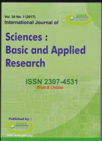 International Journal of Sciences : Basic and Applied Research ( IJSBAR) (Jurnal Vol. 34 No.1 2017)