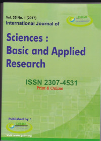 International Journal of Sciences : Basic and Applied Research ( IJSBAR) (Jurnal Vol. 35 No.1 2017)