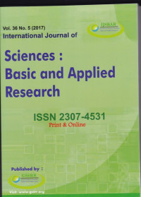 International Journal of Sciences : Basic and Applied Research ( IJSBAR) (Jurnal Vol. 36 No.5 2017)