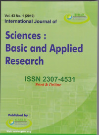 International Journal of Sciences : Basic and Applied Research ( IJSBAR) ( Jurnal Vol 43 No 1 2019)