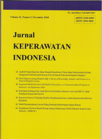 Jurnal Keperawatan Indonesia JKI ( Jurnal Vol.21 No.3 2018)